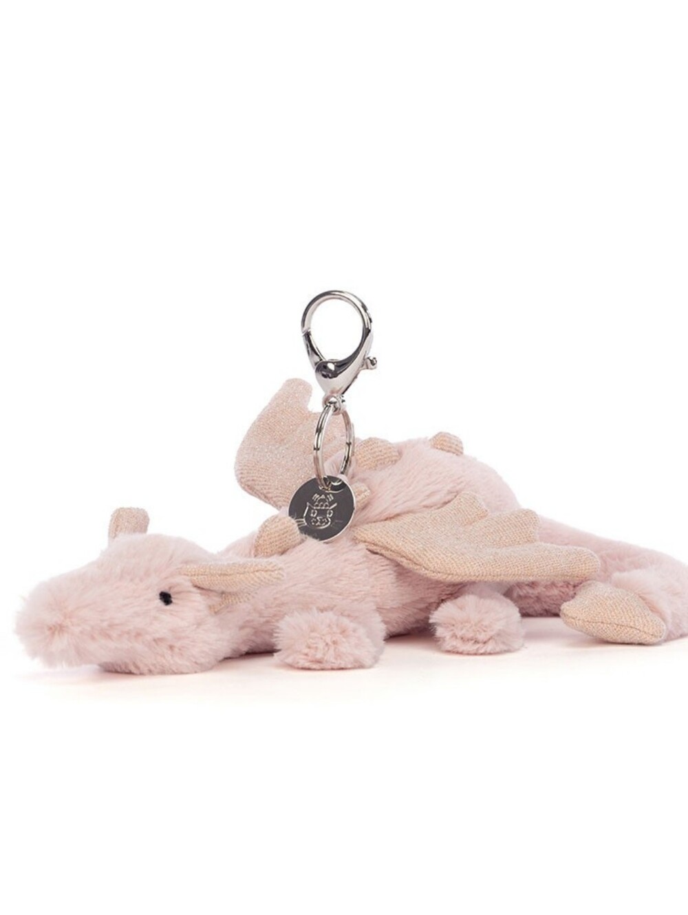 NWT Retired Jellycat Rose Dragon Bag Charm ROSE4BC Pink